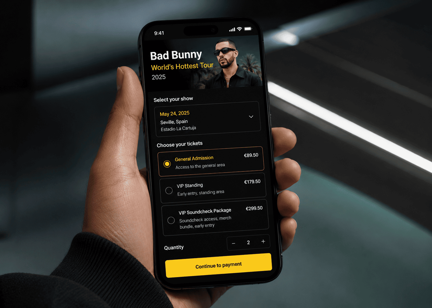 Bad Bunny Tickets App